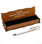 Öğretmenler Günü Hediyesi Kişiye Özel Ahşap Kutulu İsimli Tükenmez Kalem