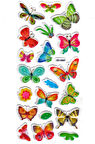 Işıltılı Sticker Kabartmalı Stiker Defter Planlayıcı Etiket (Dfh041)-18x9cm - Kelebek