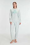 AmoraSecret AmoraSecret Uzun Kol Polar Pijama Takımı