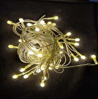 Yılbaşı Aydınlatması 10 Metre 220 Vold Sabit Aydınlatma 38 LED Işık- Fişli Günışığı