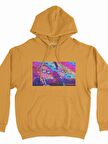 Rick and Morty Baskılı Tasarım 3 İplik Kalın Sarı Sweatshirt Hoodie 