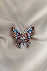 Renkli Kelebek Tasarımlı Broş Yaka İğnesi