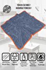 ( 1 Adet ) 50x70 Turuncu Biyeli Mikrofiber Yer, Duvar ve Fayans Temizlik Bezi