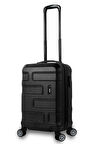 BENE Unisex ABS Siyah Sert Kabuk Küçük Kabin Boy Valiz Bavul-113Vk