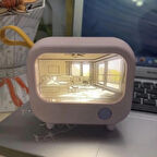 TechTic TV Boyama Led Gece Lambası Sevimli Ev Dekorasyon  Aydınlatma Mini Doğum Günü Hediyesi 2 Mod