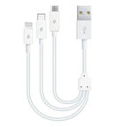  Ttec  Trio  Şarj Kablosu USB-A - USB-C / Lightning / Micro