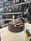 TRG POLO KAHVERENGİ 4 CM DERİ ERKEK KEMERİ