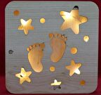 Şirin Tasarımlı Bebek Çocuk Odası Işıklı Masaüstü Hediyelik Gece Lambası mls-328