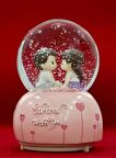 Romantik Sevgili Kalp Desenli Müzikli Kar Küresi  Mls-222