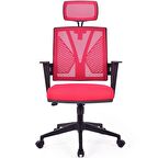 Herkesemobilya Herkese Mobilya Savona Kırmızı Fileli Pls Makam Koltuğu Ofis Kol