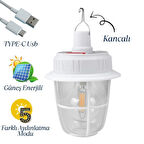 WS-2002 Güneş Enerjili Şarjlı Kancalı Kamp Lambası, Askılı Çadır Lambası