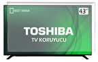 Toshiba 43UV2363DT TV EKRAN KORUYUCU - Toshiba 43" inç Ultra HD VİDAA Smart LED TV Ekran Koruyucu 