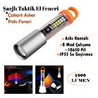 HS-2302 Şarjlı Taktik El Feneri, 1000 Lümen