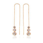 925 Ayar Gümüş Beyaz Taşlı Zincirli Küpe EA1160048 (944944)