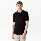 Nautica Erkek Siyah Classic Fit Kısa Kollu Polo Yaka T-Shirt