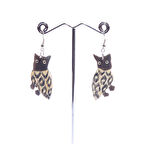 Ahşap Baykuş Küpe