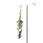 Mask Ekose Deri Küpe