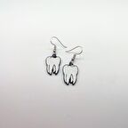 TEDZ COLLECTİON Beyaz Diş Pin Küpe