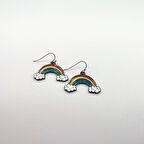 TEDZ COLLECTİON Bulutlu Gökkuşağı Pin Küpe