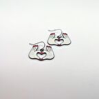 TEDZ COLLECTİON Kırmızı Kalp Eller Pin Küpe