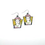 TEDZ COLLECTİON Portre Frida Pin Küpe