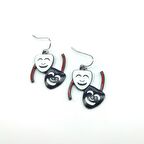 TEDZ COLLECTİON Herakleitos ve Demokritos Pin Küpe