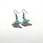 TEDZ COLLECTİON Süpürgeli Fare Pin Küpe