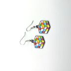 TEDZ COLLECTİON Rubik Küp Pin Küpe