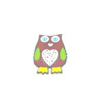 Mordino Kırmızı Baykuş Büyük Pin