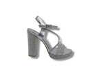 İzlife 179 Kadın Gümüş Pırıltılı Platform Topuklu Abiye Ayakkabı