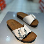 Trendyshose 20050 Taşlı Tokalı Kadın Anatomic Terlik