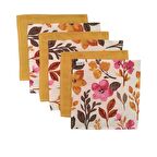 S-Mall Bebek Müslin Ağız Mendili - 6 lı - 21x21 cm - Flowers