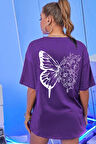 Uyguntarz Unisex Drawing Butterflies  Tasarım T-shirt