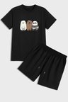 Kafadar Ayılar Baskı Şort Takım
