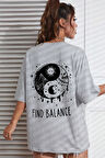 Uyguntarz Unisex Yin & Yang Baskılı T-shirt
