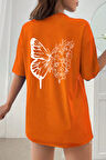 Uyguntarz Unisex Drawing Butterflies  Tasarım T-shirt