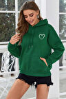 Uyguntarz Unisex Heart Baskılı Oversize Sweatshirt