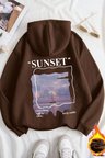 Unisex Sunset Baskılı Sweatshirt