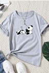 Uyguntarz Unisex Uykucu Panda Baskılı Tasarım Tshirt