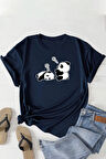 Uyguntarz Unisex Uykucu Panda Baskılı Tasarım Tshirt