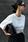 Uyguntarz Unisex Energy Baskılı Tasarım Tshirt