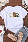 Uyguntarz Çocuk Kafadar Ayılar Baskılı Pamuklu Tshirt