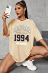 Uyguntarz Unisex California Baskılı Oversize Tshirt
