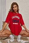 Uyguntarz Unisex California Baskılı Oversize Tshirt