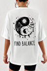 Uyguntarz Unisex Yin & Yang Baskılı T-shirt