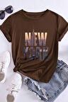 Uyguntarz Unisex New York Baskılı Oversize Tshirt