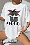 Uyguntarz Unisex Mood Baskılı Oversize Tshirt