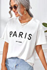 Uyguntarz Unisex Paris Baskılı Oversize Tshirt