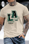 Erkek La California 1987 Baskılı Oversize Tshirt