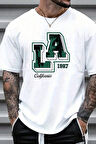 Uyguntarz Erkek La California 1987 Baskılı Oversize Tshirt
